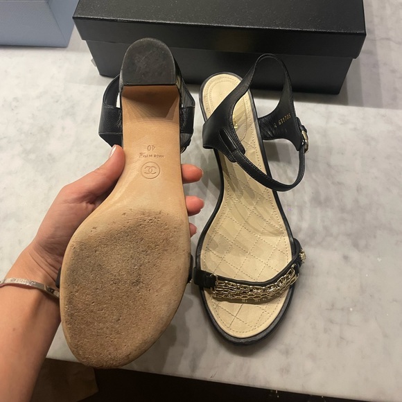 Chanel Lambskin Quilted Reissue Chain Sandal - Picture 2 of 4